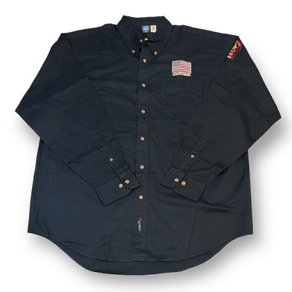Port And Company Train Safety Button Up Top Size Extra Large - Picture 1 of 5